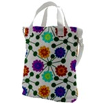 Bloom Plant Flowering Pattern Canvas Messenger Bag