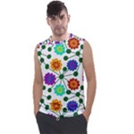 Bloom Plant Flowering Pattern Men s Regular Tank Top