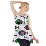 Fish Abstract Colorful Side Drop Tank Tunic