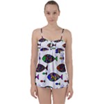 Fish Abstract Colorful Babydoll Tankini Set