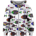 Fish Abstract Colorful Kids  Zipper Hoodie Without Drawstring