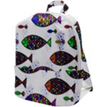 Fish Abstract Colorful Zip Up Backpack