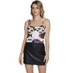 Fish Abstract Colorful Flowy Camisole Tie Up Top