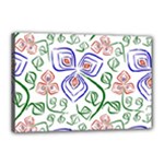 Bloom Nature Plant Pattern Canvas 18  x 12  (Stretched)