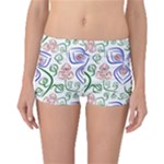 Bloom Nature Plant Pattern Boyleg Bikini Bottoms