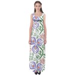 Bloom Nature Plant Pattern Empire Waist Maxi Dress