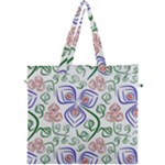 Bloom Nature Plant Pattern Canvas Travel Bag