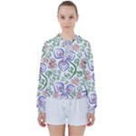 Bloom Nature Plant Pattern Women s Tie Up Sweat