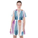 Pen Peacock Colors Colored Pattern Sailor Dress