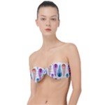 Pen Peacock Colors Colored Pattern Classic Bandeau Bikini Top 