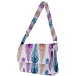 Pen Peacock Colors Colored Pattern Full Print Messenger Bag (L)