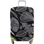 Leaves Flora Black White Nature Luggage Cover (Large)