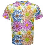 Bloom Flora Pattern Printing Men s Cotton T-Shirt