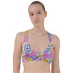 Bloom Flora Pattern Printing Sweetheart Sports Bra