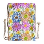 Bloom Flora Pattern Printing Drawstring Bag (Large)