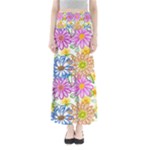 Bloom Flora Pattern Printing Full Length Maxi Skirt