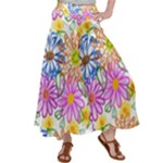 Bloom Flora Pattern Printing Women s Satin Palazzo Pants