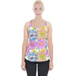 Bloom Flora Pattern Printing Piece Up Tank Top