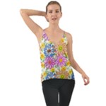 Bloom Flora Pattern Printing Chiffon Cami