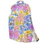 Bloom Flora Pattern Printing Double Compartment Backpack
