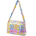 Bloom Flora Pattern Printing Front Pocket Crossbody Bag