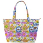 Bloom Flora Pattern Printing Back Pocket Shoulder Bag 