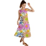 Bloom Flora Pattern Printing Summer Maxi Dress