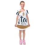 Iftar-party-t-w-01 Kids  Short Sleeve Velvet Dress
