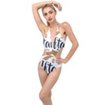 Iftar-party-t-w-01 Plunging Cut Out Swimsuit
