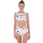 Pattern-fruit-apples-green Bandaged Up Bikini Set 