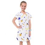 Pattern-fruit-apples-green Kids  Drop Waist Dress