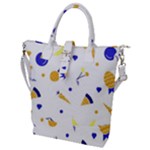 Pattern-fruit-apples-green Buckle Top Tote Bag