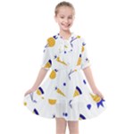 Pattern-fruit-apples-green Kids  All Frills Chiffon Dress