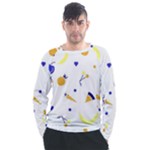 Pattern-fruit-apples-green Men s Long Sleeve Raglan T-Shirt