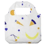 Pattern-fruit-apples-green Premium Foldable Grocery Recycle Bag