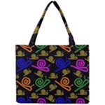 Pattern-repetition-snail-blue Mini Tote Bag