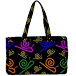 Pattern-repetition-snail-blue Canvas Work Bag