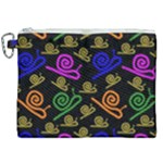 Pattern-repetition-snail-blue Canvas Cosmetic Bag (XXL)