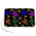 Pattern-repetition-snail-blue Pen Storage Case (L)