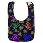 Pattern-repetition-snail-blue Baby Bib