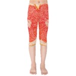 Grapefruit-fruit-background-food Kids  Capri Leggings 