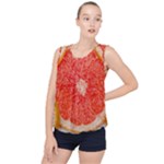 Grapefruit-fruit-background-food Bubble Hem Chiffon Tank Top