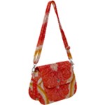 Grapefruit-fruit-background-food Saddle Handbag