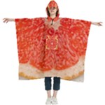 Grapefruit-fruit-background-food Women s Hooded Rain Ponchos