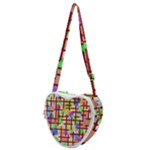 Pattern-repetition-bars-colors Heart Shoulder Bag