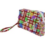 Pattern-repetition-bars-colors Wristlet Pouch Bag (Small)