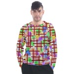 Pattern-repetition-bars-colors Men s Long Sleeve Raglan T-Shirt