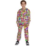 Pattern-repetition-bars-colors Kids  Sweatshirt set