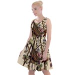 Vintage-antique-plate-china Knee Length Skater Dress