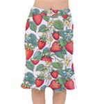 Strawberry-fruits Short Mermaid Skirt